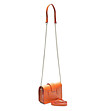 Малка кожена дамска чанта в оранжев нюанс Rina-1 снимка
