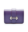Малка кожена дамска чанта в лилаво Rina-0 снимка