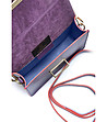 Малка кожена дамска чанта в лилаво Rina-3 снимка