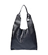Дамска кожена черна чанта Ivena-0 снимка