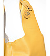 Дамска кожена чанта в цвят горчица Ivena-2 снимка