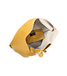 Дамска кожена чанта в цвят горчица Ivena-3 снимка