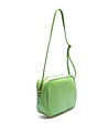 Малка дамска кожена чанта Lara в зелено-1 снимка
