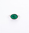 Сребрист дамски пръстен със зелен ахат Alexine-0 снимка