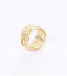 Позлатен дамски пръстен с ефектен дизайн Justine-0 снимка