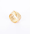 Позлатен дамски пръстен с ефектен дизайн Justine-1 снимка
