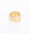 Позлатен дамски пръстен с ефектен дизайн Justine-2 снимка