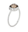 Сребрист дамски пръстен с опушен кварц Ella-0 снимка