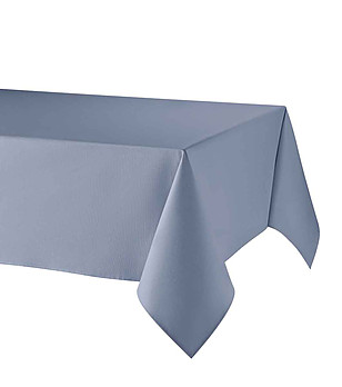 Покривка за маса от памук и лен Lino 100х150 см в сиво-син нюанс снимка