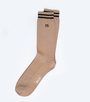 Мъжки бежови чорапи Micol снимка