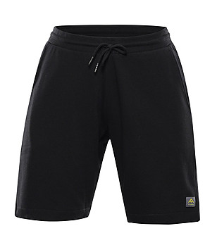 Мъжки черни памучни къси панталони Hubaq снимка