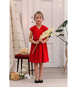 Детска червена рокля Alarice снимка
