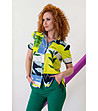 Дамска многоцветна риза с принт-2 снимка