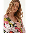 Многоцветна дамска блуза с флорален принт Sirena-2 снимка