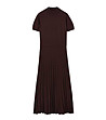 Тъмнокафява рокля с плисе Aksoni-3 снимка