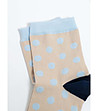 Бежови дамски чорапи на светлосини точки Suella-2 снимка