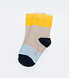 Дамски чорапи в бежово, жълто и синьо Sabila-3 снимка