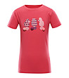 Памучна  детска тениска в цвят малина Polefo-0 снимка