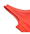 Памучна рокля в червен цвят с лого Brewa-2 снимка