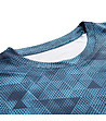 Мъжка тениска в сини нюанси с фигурален принт Quatr-3 снимка