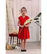 Детска червена рокля Alarice-0 снимка