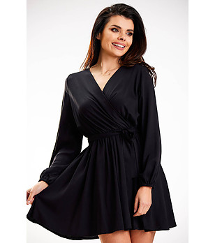 Елегантна рокля в черен цвят Monna снимка