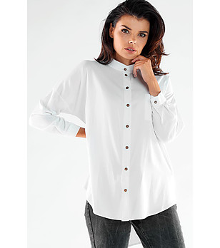 Дамска риза в бяло Saphir снимка