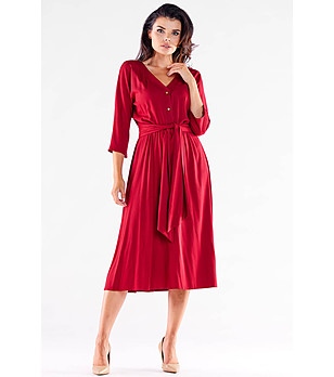Елегантна рокля в червен нюанс Cita снимка