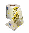 Тоалетна хартия с принт 200 Euro-1 снимка