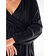 Елегантна асиметрична рокля в черен цвят Ena-4 снимка
