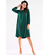 Елегантна рокля в зелен нюанс Simona-4 снимка