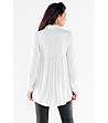 Асиметрична дамска риза в бял цвят Klara-1 снимка