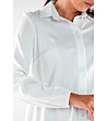 Асиметрична дамска риза в бял цвят Klara-4 снимка