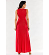 Дълга червена ефектна рокля с брокатен ефект Tonika-1 снимка