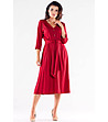 Елегантна рокля в червен нюанс Cita-0 снимка