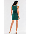 Ефектна къса рокля с брокатен ефект Ronda в зелен нюанс-1 снимка