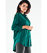 Дамска риза в тъмнозелен цвят Saphir-2 снимка