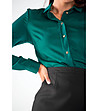 Стилна дамска риза в тъмнозелен нюанс Polena-4 снимка