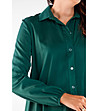 Асиметрична дамска риза в тъмнозелен нюанс Klara-4 снимка