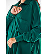 Овърсайз дамска риза в тъмнозелен нюанс Nora-4 снимка