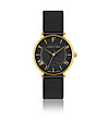 Черен дамски часовник със златист корпус Rachela-0 снимка