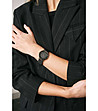 Черен дамски часовник със златист корпус Rachela-1 снимка
