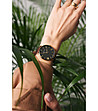 Дамски часовник в златисто с кафява каишка Rachela-1 снимка