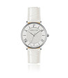 Сребрист дамски часовник с бяла кожена каишка Anatola-0 снимка