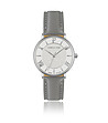 Сребрист дамски часовник със сива кожена каишка Anatola-0 снимка