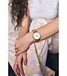 Дамски часовник с ефектна верижка в розовозлатист цвят Melania-4 снимка