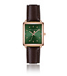 Дамски часовник с кафява каишка и зелен циферблат Tina-0 снимка