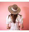 Лятна дамска шапка в кафяво и бяло Laverne-0 снимка