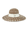 Лятна дамска шапка в кафяво и бяло Laverne-1 снимка