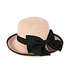 Дамска шапка в цвят пудра с черна лента Patrycia-0 снимка